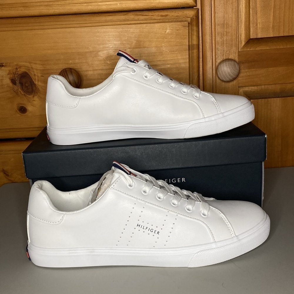 Tommy Hilfiger | NEW White Lamiss Icon Stripe Sneakers 9 - Picture 3 of 10